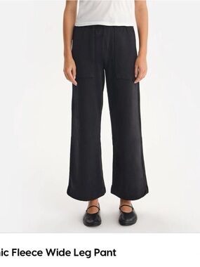 mate the label organic fleece wide leg pants